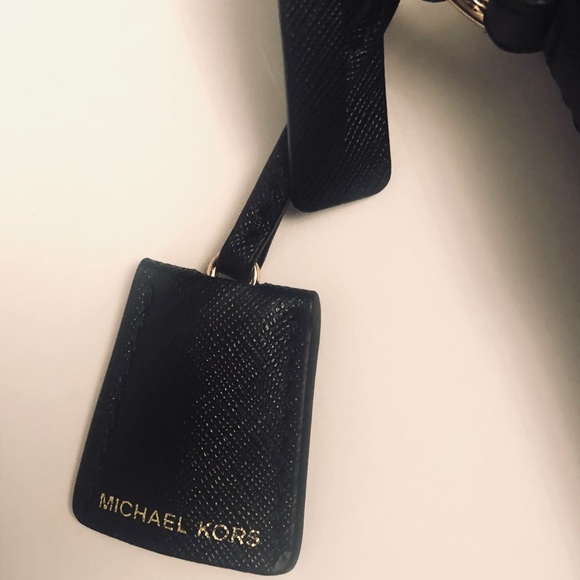 Michael Kors Saffiano Black Crossbody Purse - Picture 4 of 5